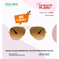 Ray Ban Sunglass RB3025 58, AVIATOR LARG, Gld Shn, Brn Grd 